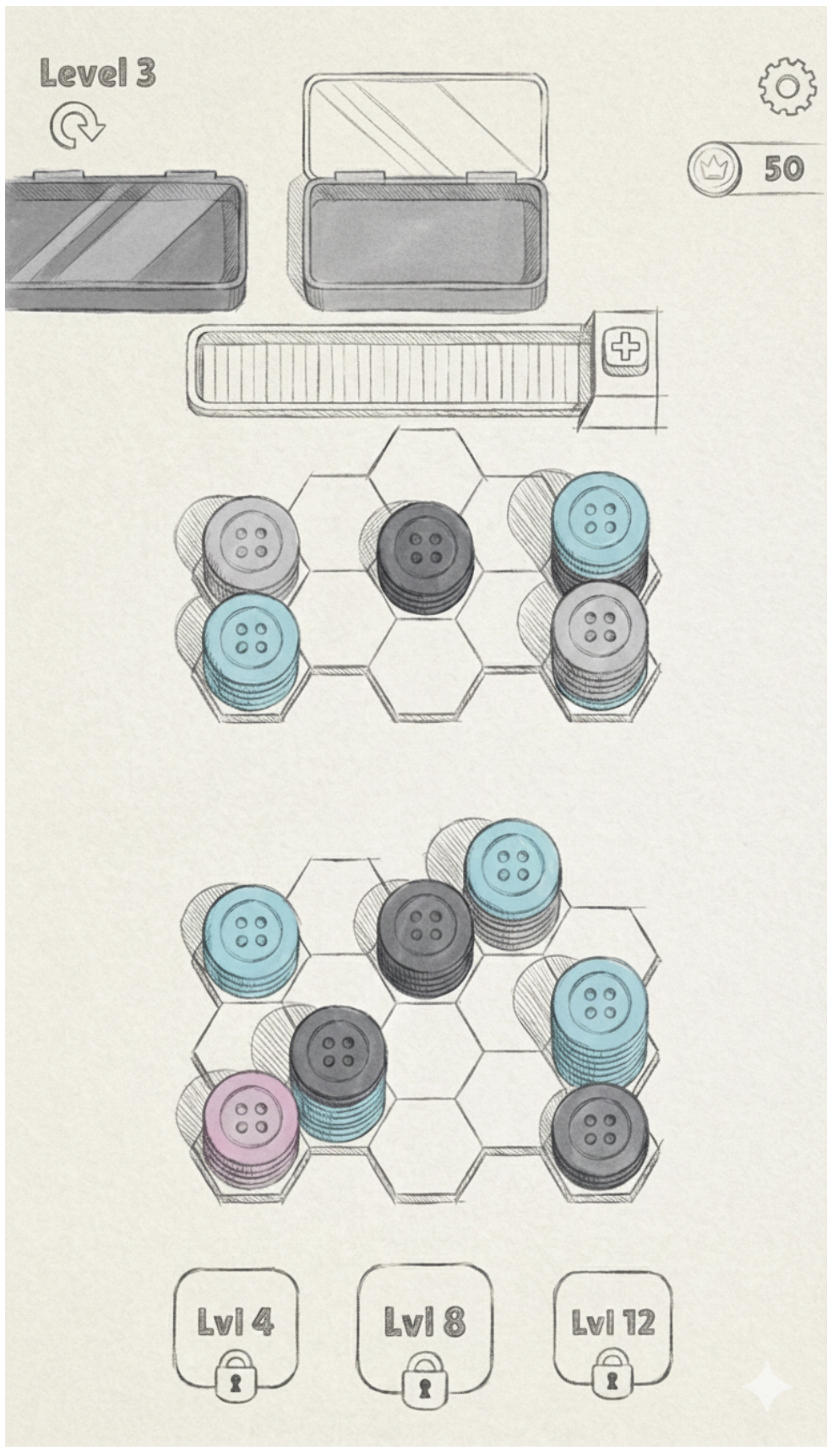 Hexa Button Sort